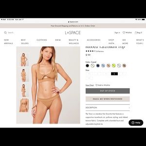 L*Space ribbed Tara bikini. Sold Out online